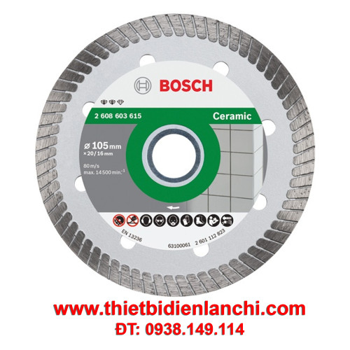 Đĩa cắt đá Creamic BOSCH 105x16/20 Turbo 2608603615