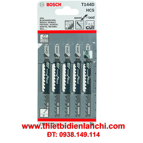 Lưỡi cưa lọng cắt gỗ T144D Bosch 2608630040