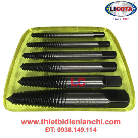 Bộ mở ốc vít gãy, toét đầu 6 cây Licota - TAP-50004 Bộ mở ốc vít gãy, toét đầu 6 cây Licota - TAP-50004