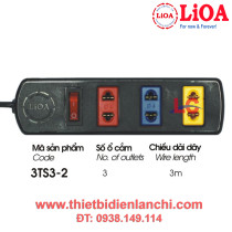 Ổ cắm kéo dài phổ thông LiOA 3TS3-2 (Đen) Ổ cắm kéo dài phổ thông LiOA 3TS3-2 (Đen)