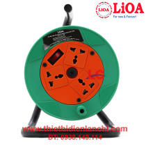 Ổ cắm kéo dài quay tay kiểu Rulo nhỏ LiOA QN20-2-15A 20m x 2 15A