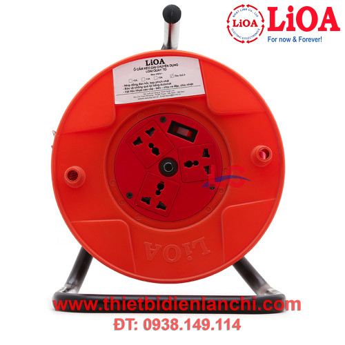 Ổ cắm kéo dài quay tay kiểu Rulo to LiOA QT2025 20m x 2