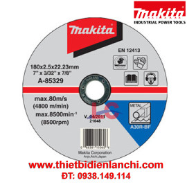 Đá cắt kim loại Makita A-85329 (180x2.5x23mm) Đá cắt kim loại Makita A-85329 (180x2.5x23mm)