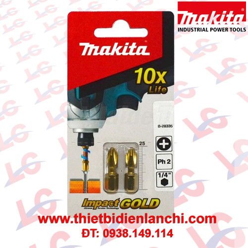 Bộ 2 mũi bắt vít PH2x25 Makita B-28335