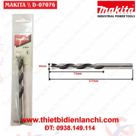 Mũi khoan gỗ cao cấp MAKITA 8.0mm D-07076 Mũi khoan gỗ cao cấp MAKITA 8.0mm D-07076