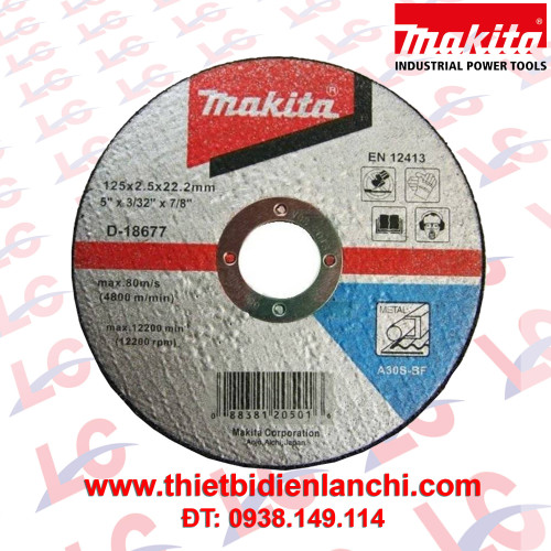 Đá cắt kim loại Makita D-18677 (125x2.5x22.23mm)