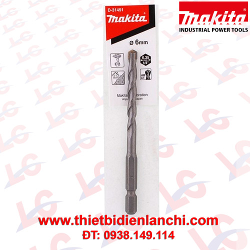 Mũi khoan tường chuôi lục giác 6mm Makita D-31491