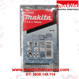 Mũi khoan kim loại MAKITA 3.5mm HSS-R D-38598 Mũi khoan kim loại MAKITA 3.5mm HSS-R D-38598