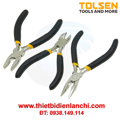 Bộ kềm răng mini 4,5" Tolsen 10038 115mm (Đen)