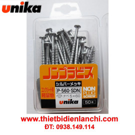 Vít đầu bằng mạ bạc Unika F-560-SDN 5x60mm Vít đầu bằng mạ bạc Unika F-560-SDN 5x60mm
